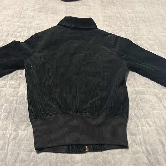 Juicy Couture Corduroy Bomber Jacket, Black, Size S - Picture 3 of 11
